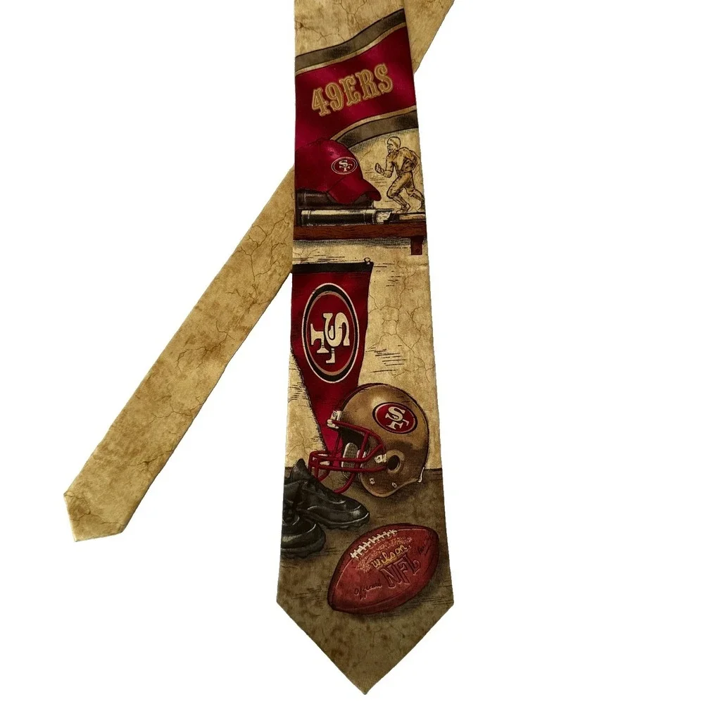 Vintage San Francisco 49ers NFL Football Eagle Wings 100% Silk Tie Nostalgia 2
